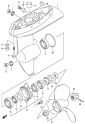 Картер коробки передач (Gear Case) (модели DF4, DF5, DF6 2004-2009 года)
